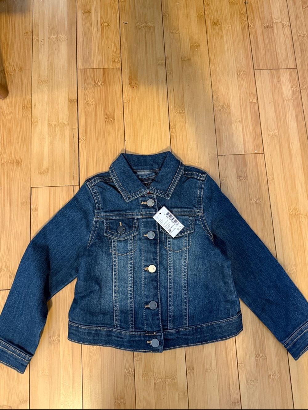 The Children's Place Girls' Dark Blue Denim Jacket 4T